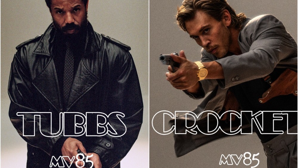 Michael B. Jordan en Austin Butler flaneren als Tubbs en Crockett in eerste beelden Miami Vice '85