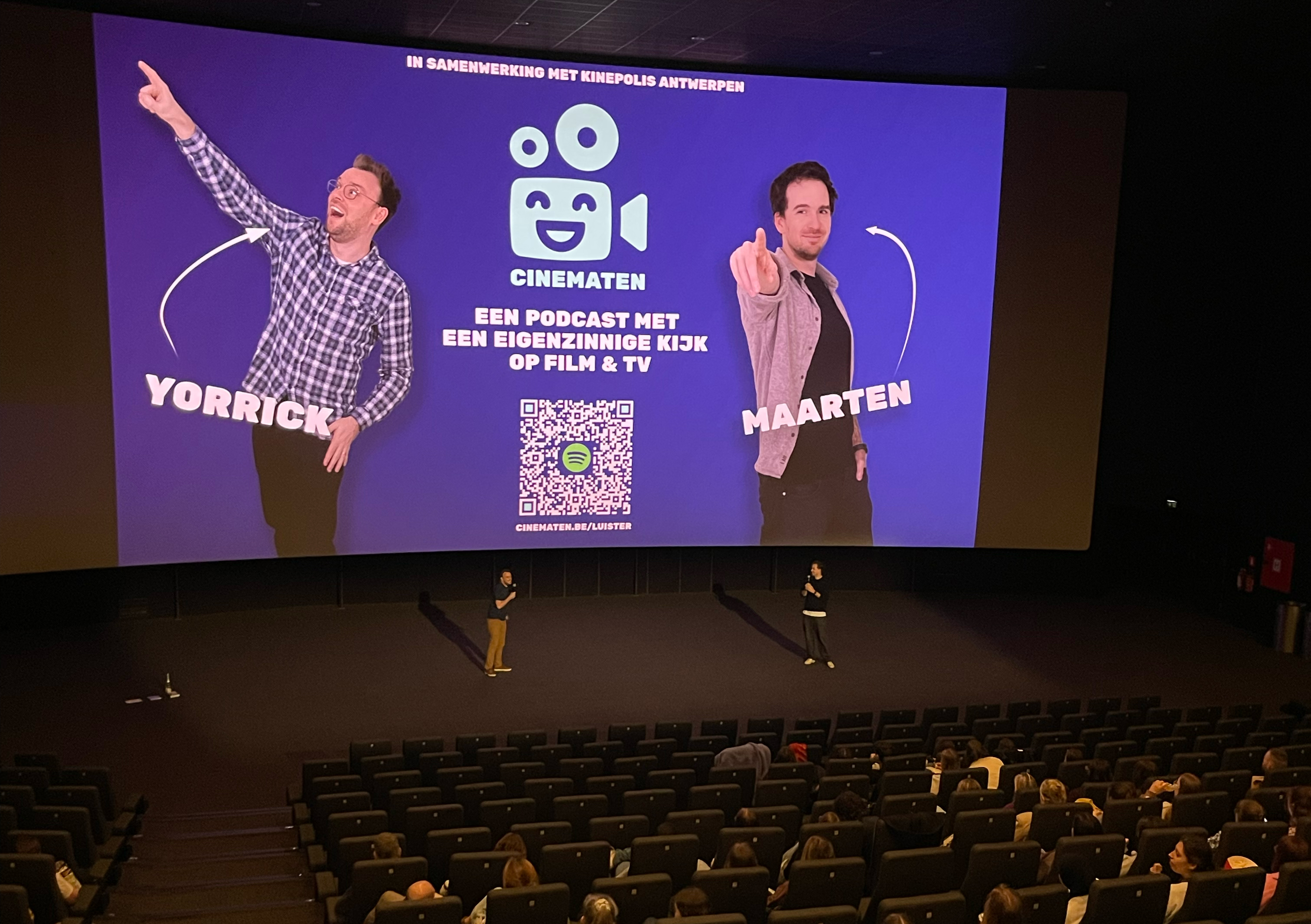 Yorrick en Maarten van Cinematen op het grote scherm bij Kinepolis
